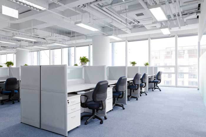 row of cubicles
